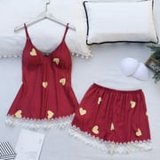 Womens Lingerie Pajamas for Set Clearance Summer Plus Size Lace Nightwear Underwear Robe Babydoll Set Sleepwear